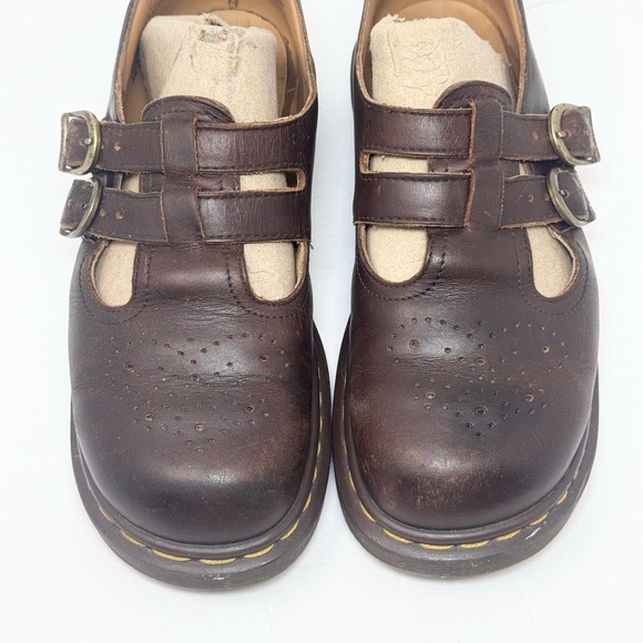 Dr. Martens Brown Leather Mary Janes - Picture 6 of 16